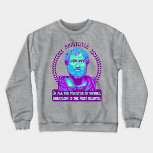 Aristotle Portrait and Quote Crewneck Sweatshirt